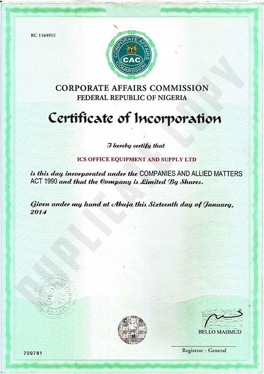 ICS OFFICE EQUIPMENT & SUPPLY LTD